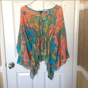 BCBGMaxAzria, never Worn! Colorful Paisley Top!